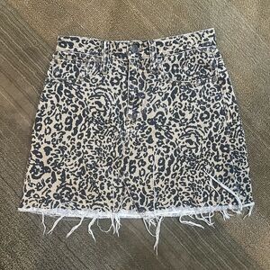 VGUC Madewell Denim Leopard Print Size Size 26/27